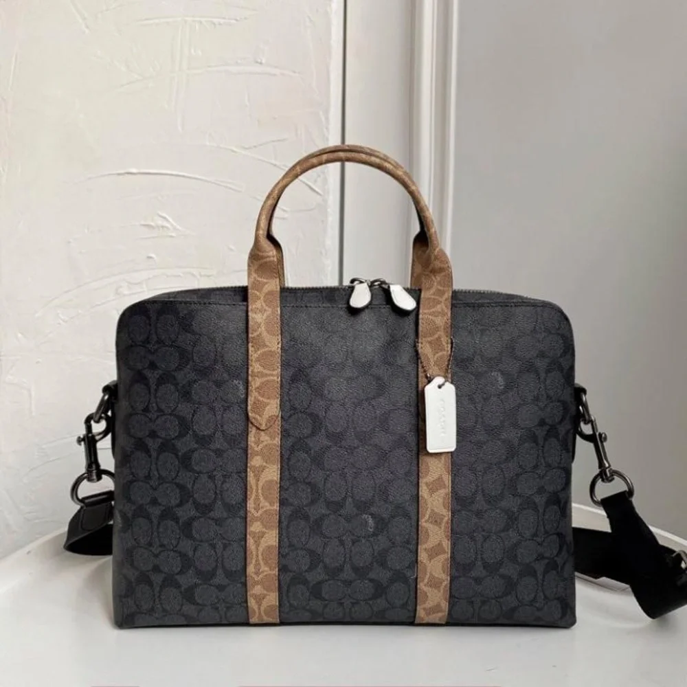 NWT Coach 5073 Men Metropolitan Soft Brief In Colorblock Signature Canvas
